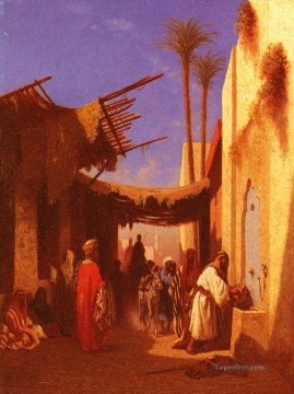  orientalista Pintura al %C3%B3leo - Calle de Damasco Parte 1 Orientalista árabe Charles Theodore Frere